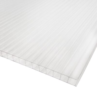 Kanalinis polikarbonatas 6 mm skaidrus (pagamintas ES) - 1 m