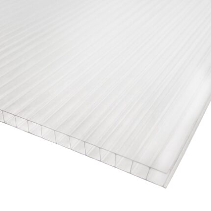 Kanalinis polikarbonatas 6 mm skaidrus (pagamintas ES) - 1 m