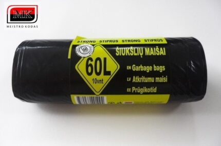 Maišai šiukšlėms 60 litrų