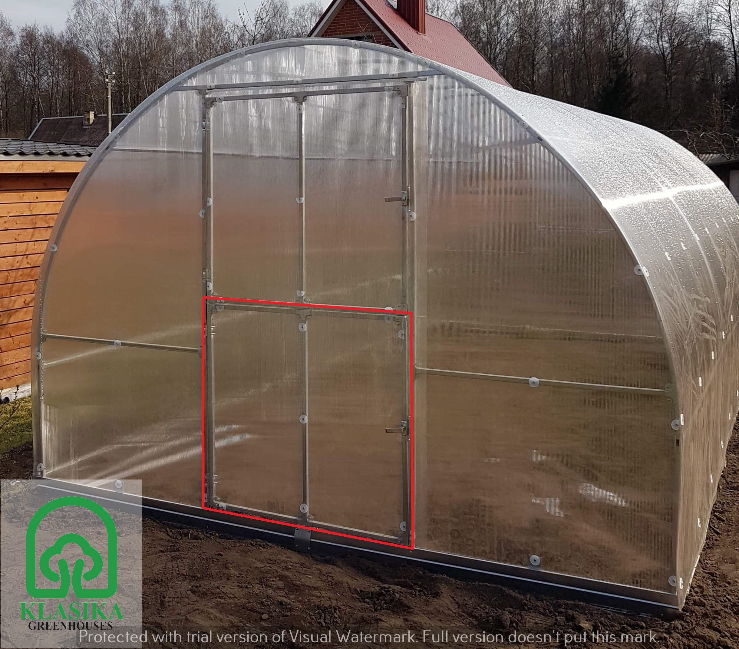 Papildomos durys gale šiltnamiui KLASIKA EASY - Be dangos Papildomos durys gale šiltnamiui KLASIKA EASY - Be dangos