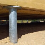 Įsukamas polius pamatams su plokštele, 100 cm - Image 3