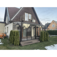 Terasos stoginė su 10 mm grūdinto stiklo stogo danga - Image 8