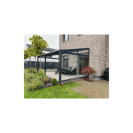 Terasos stoginė su 10 mm grūdinto stiklo stogo danga - Image 5