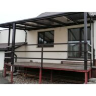 Terasos stoginė su 10 mm grūdinto stiklo stogo danga - Image 7