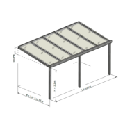 Terasos stoginė su polikarbonato danga - Image 7
